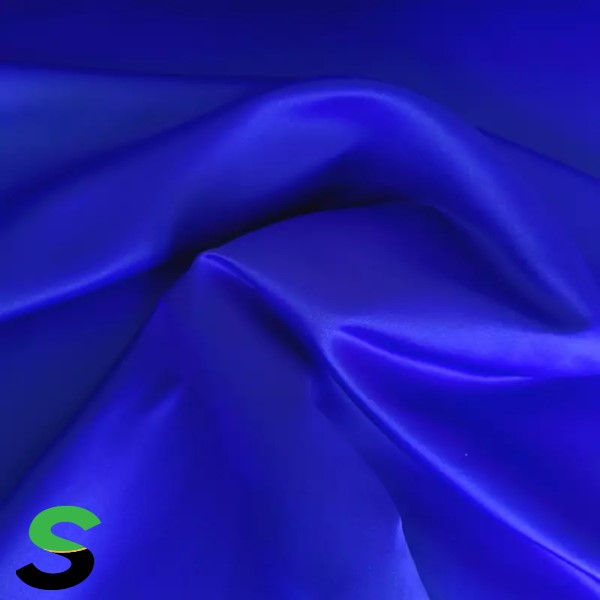 پارچه ساتن آمریکایی رنگ آبی کاربنی