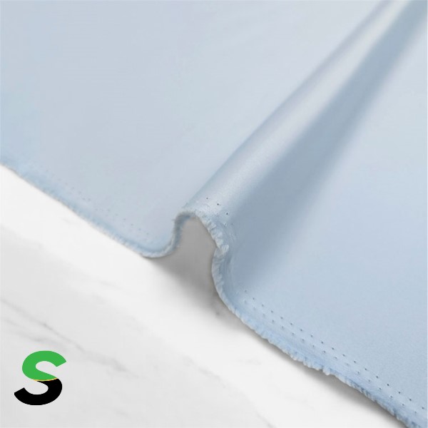 پارچه ساتن آمریکایی رنگ آبی روشن