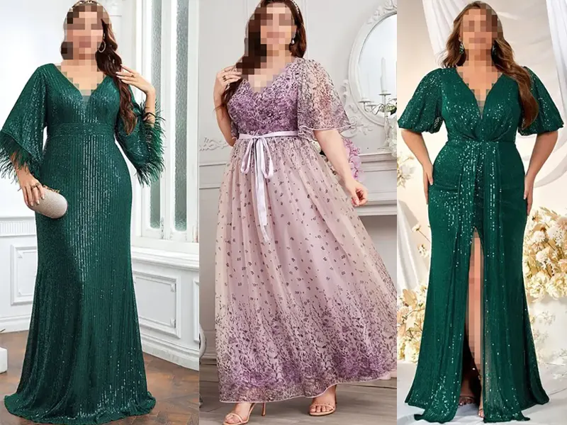 انواع مدل لباس مجلسی برای افراد تپل و چاق جدید