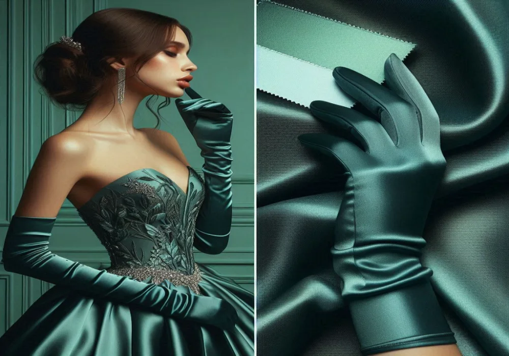 ساتن آمریکایی یشمی مدل