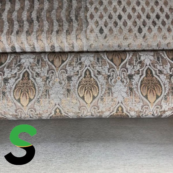 پارچه مبلی شانل طرح مارفا رنگ طوسی روشن